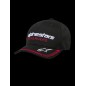 HAT CRV BILL INDENT BLACK/RED 