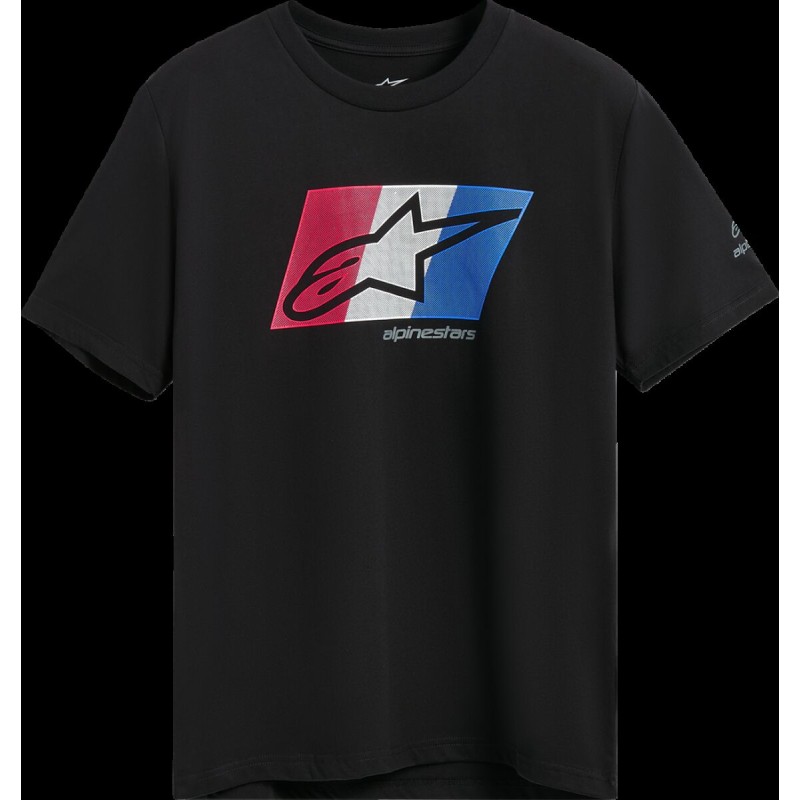 TEE SS CSF GLOBAL BLACK/RD/WH/