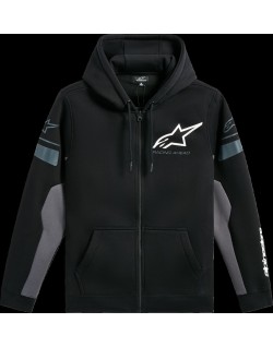 HOODIE ZIP ESEMEX BLACK/CHARCO