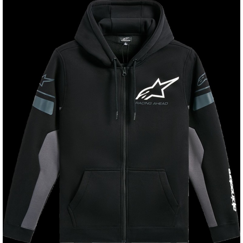 HOODIE ZIP ESEMEX BLACK/CHARCO
