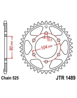 Couronne JT SPROCKETS acier standard 1489 - 525