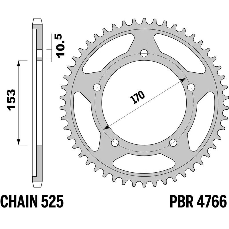 Couronne PBR aluminium 4766 - 525 Couronne PBR aluminium 4766 - 525