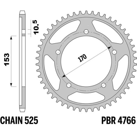 Couronne PBR aluminium 4766 - 525