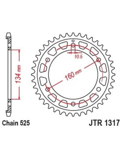 Couronne JT SPROCKETS acier standard 1317 - 525