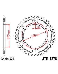 Couronne JT SPROCKETS acier standard 1876 - 524