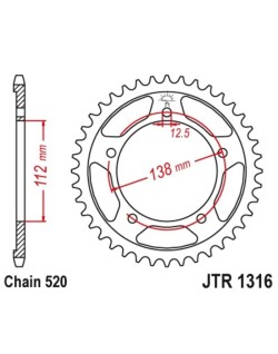 Kit chaîne JT/JT 520HDS 17/38 standard - couronne standard