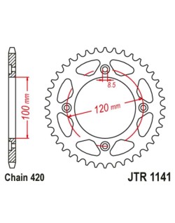 Kit chaîne JT/JT 428HDR 11/62 standard - couronne standard