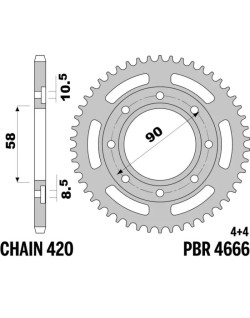 Couronne PBR aluminium 4666 - 420
