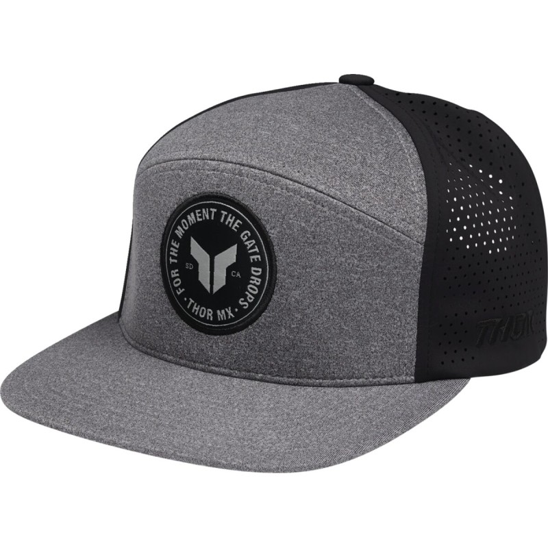 HAT BADGE HTR GY/BLACK