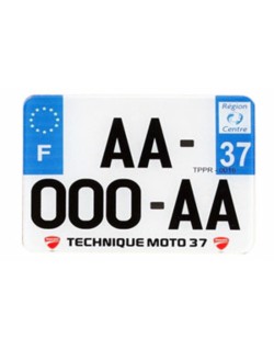 Plaques d'immatriculation PVC et fonds blancs PPI - SIV 210x145 avec bordure commerciale département  60 - 10 pièces