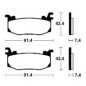 Plaquettes de frein TECNIUM Racing métal fritté carbone - MCR512 Plaquettes de frein TECNIUM Racing métal fritté carbone - MCR512
