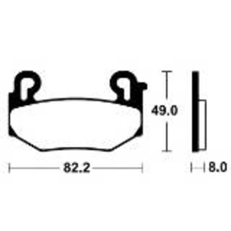 Plaquettes de frein TECNIUM Performance métal fritté - MF504 Plaquettes de frein TECNIUM Performance métal fritté - MF504