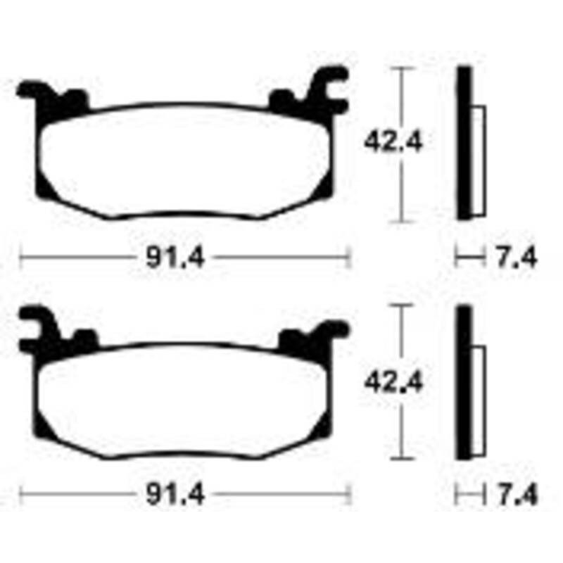 Plaquettes de frein TECNIUM Performance métal fritté - MF512 Plaquettes de frein TECNIUM Performance métal fritté - MF512