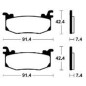 Plaquettes de frein TECNIUM Performance métal fritté - MF512 Plaquettes de frein TECNIUM Performance métal fritté - MF512
