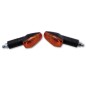 HIGHSIDER smart IMOLA 1 Mini Indicator, Black, Yellow Lens, E-Approved, Long Arm, (Pair)