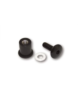 Kit vis de carénage en aluminium HIGHSIDER smart - écrous caoutchouc M6 - 8 pièces