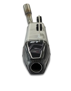 Silencieux FRESCO Carby aluminium blanc/casquette carbone