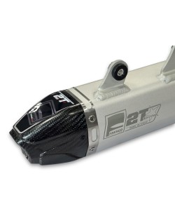 Silencieux FRESCO Carby aluminium blanc/casquette carbone