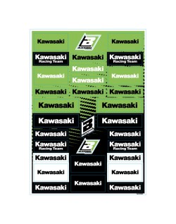 DECAL LOGO SHEET KAWASAKI