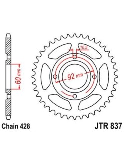 Couronne JT SPROCKETS Acier Standard - 428