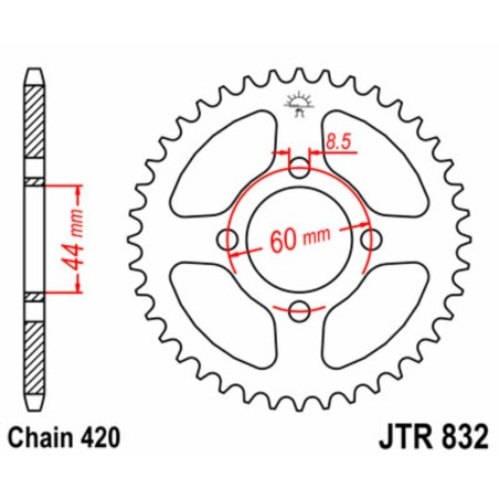 Couronne JT SPROCKETS acier standard - 420