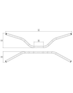 DOMINO Aluminium Handlebar Medium Bend ⌀ 22mm
