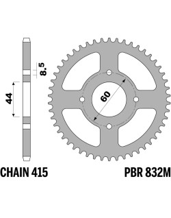 Couronne PBR acier standard - 415