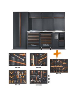 Combinaison d'ameublement d'atelier BETA TOOLS C45PRO 2.0 X comprenant 268 outils Beta Worker