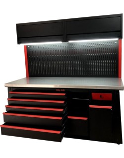 Station de travail BIKE-LIFT revêtement tôle avec tapis - 2000mm - MF-BL BIKE2000