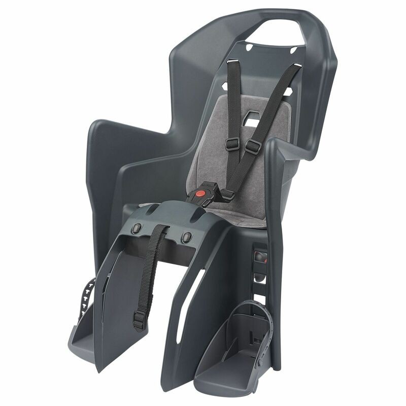 Siège enfant de vélo arrière POLISPORT Koolah CFS fixation porte-bagages - gris foncé/argent Siège enfant de vélo arrière POLISPORT Koolah CFS fixation porte-bagages - gris foncé/argent