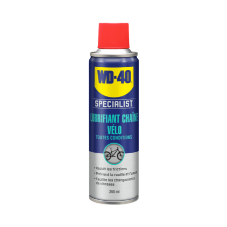 Lubrifiant chaine toutes conditions WD 40 Specialist® vélo - Spray 250ml