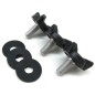 Kit vis BELL visière MX-9 3 pièces argent Kit vis BELL visière MX-9 3 pièces argent