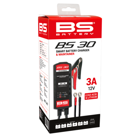 Chargeur de batterie intelligent BS BATTERY BS30 - 12V 3A
