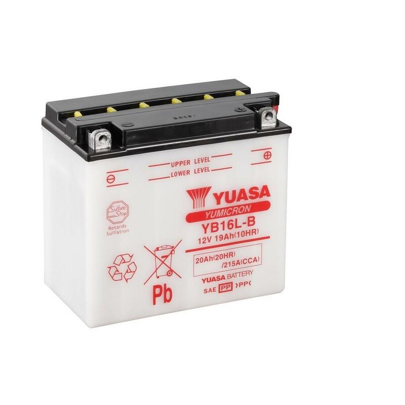 Batterie YUASA conventionnelle sans pack acide - YB16L-B Batterie YUASA conventionnelle sans pack acide - YB16L-B