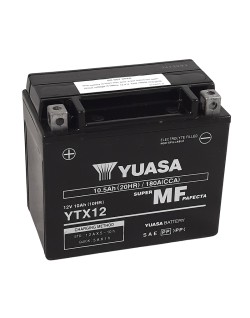 Batterie YUASA W/C sans entretien activée usine - YTX12 FA