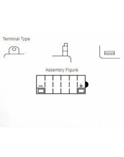 Batterie YUASA conventionnelle sans pack acide - 12N7-3B