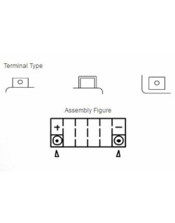Batterie YUASA sans entretien avec pack acide - YT9B-BS