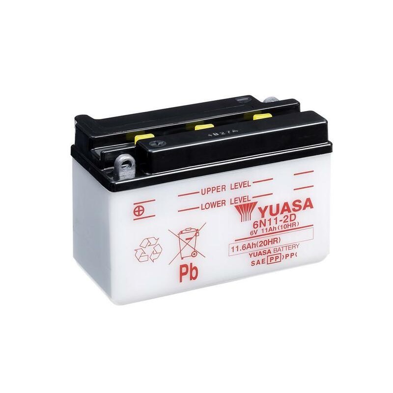 Batterie YUASA conventionnelle sans pack acide - 6N11-2D Batterie YUASA conventionnelle sans pack acide - 6N11-2D