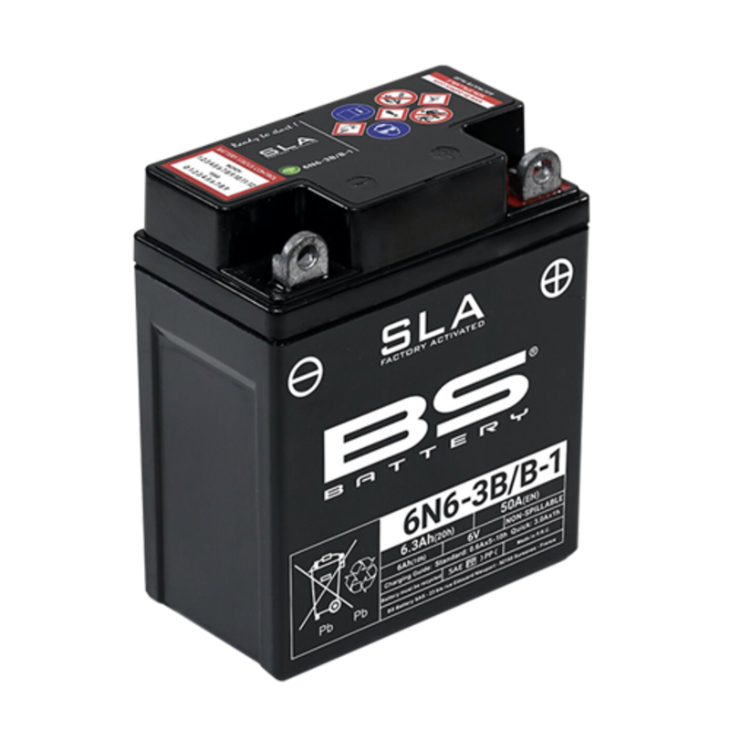Batterie BS BATTERY SLA sans entretien activé usine - 6N6-3B/B-1 Batterie BS BATTERY SLA sans entretien activé usine - 6N6-3B/B-1