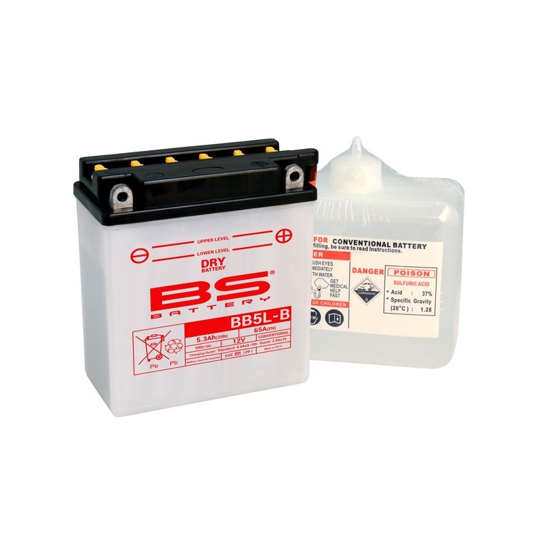 Batterie BS BATTERY Haute-performance avec pack acide - BB5L-B Batterie BS BATTERY Haute-performance avec pack acide - BB5L-B
