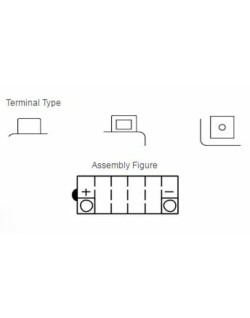 Batterie YUASA conventionnelle sans pack acide - YB14-A2
