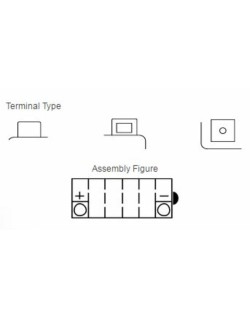 Batterie YUASA conventionnelle sans pack acide - YB14-B2