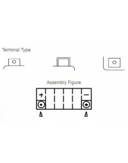 Batterie YUASA sans entretien avec pack acide - YT12A-BS