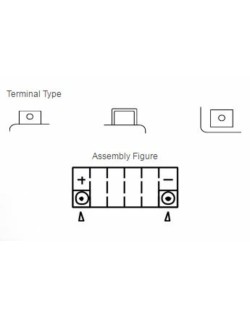 Batterie YUASA sans entretien avec pack acide - YT12B-BS