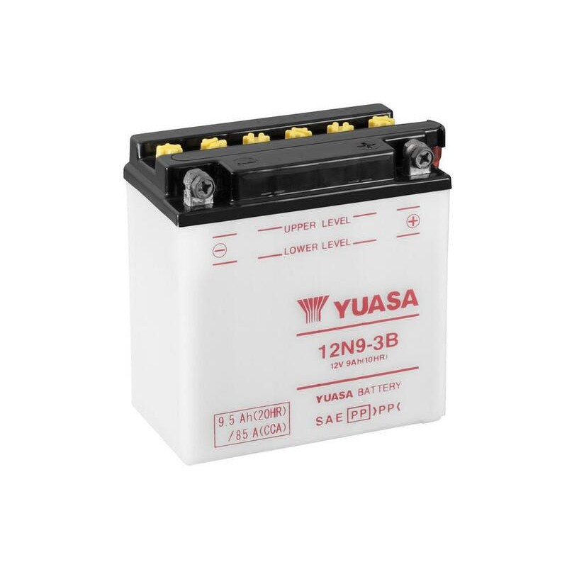 Batterie YUASA conventionnelle sans pack acide - 12N9-3B Batterie YUASA conventionnelle sans pack acide - 12N9-3B