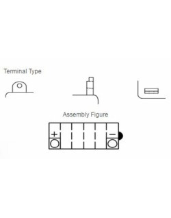 Batterie YUASA conventionnelle sans pack acide - YB12A-B
