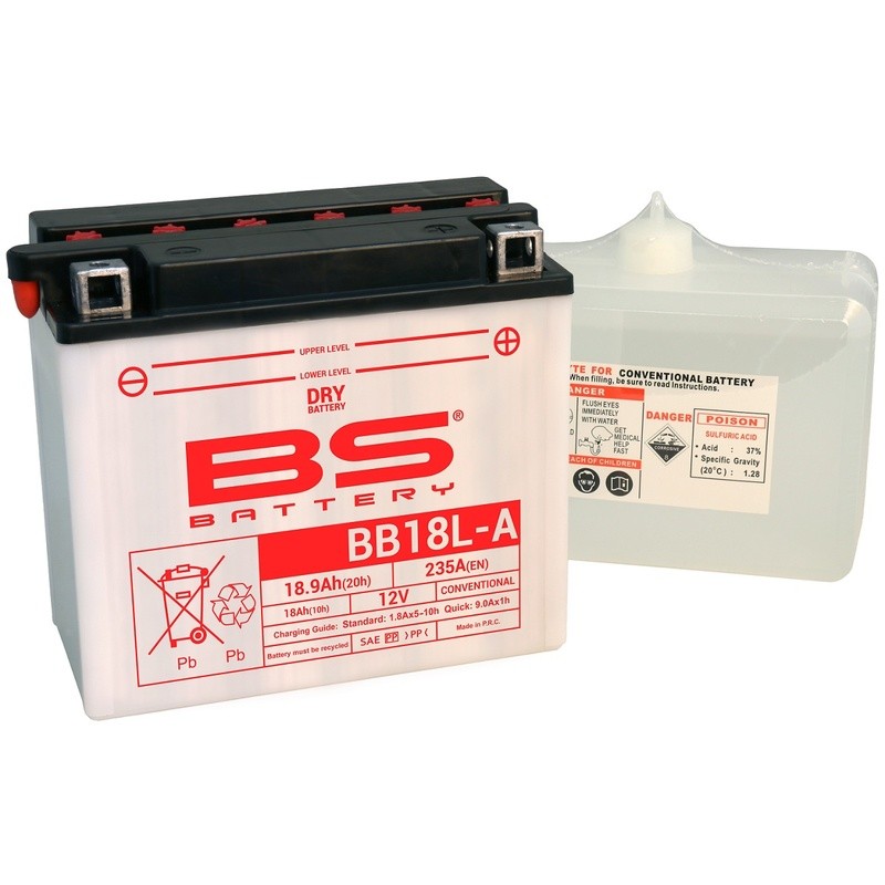 Batterie BS BATTERY Haute-performance avec pack acide - BB18L-A Batterie BS BATTERY Haute-performance avec pack acide - BB18L-A