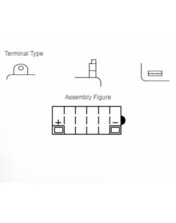 Batterie YUASA conventionnelle sans pack acide - 12N7-4A