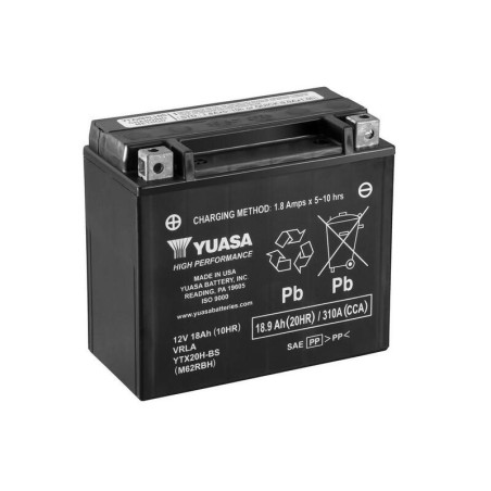 Batterie YUASA sans entretien avec pack acide - YTX20H-BS