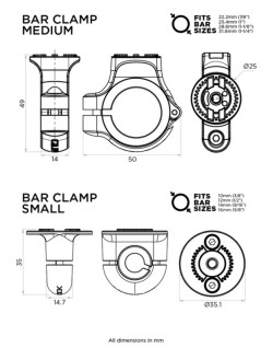 Base de support guidon V2 QUAD LOCK 360 - petit